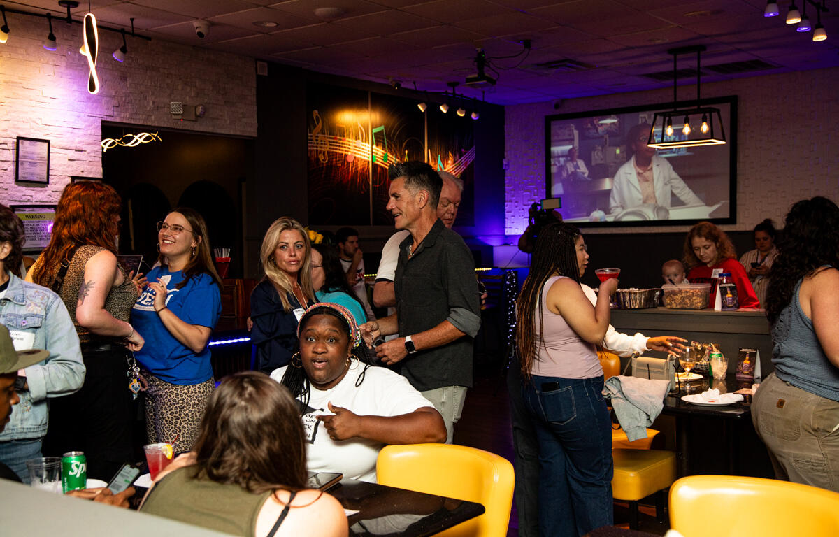 The Aftyn Behn Watch Party at the Gray Fox Bar & Lounge on Oct. 7, 2025. (Jordan Renfro)