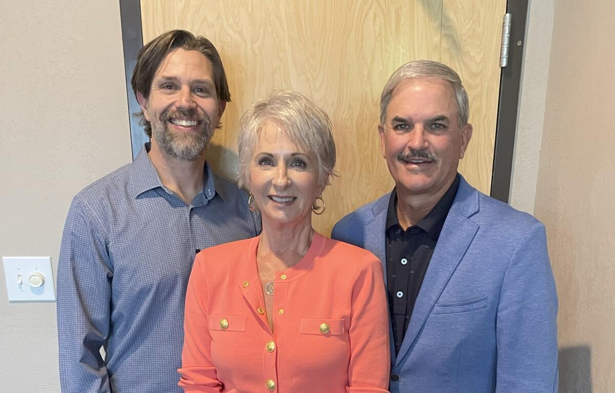 From the left, Cliff Syner, Mary Durrett and Charlie Koon.