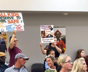 The CMCSS school board rejected a resolution that would oppose a bill allowing schools to deny enrollment to illegal immigrant children on Tuesday, Oct. 21, 2025. (Jordan Renfro)
