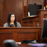 Cheyenne Maddox testifies at her jury trial, Oct. 30, 2025. (Jordan Renfro)