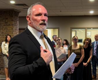 19th Judicial District Attorney General, Robert Nash speaks during the meet and greet for the District Attorney's Youth Council at the Montgomery County District Attorney's Office, Sept. 30, 2025. (Jordan Renfro)