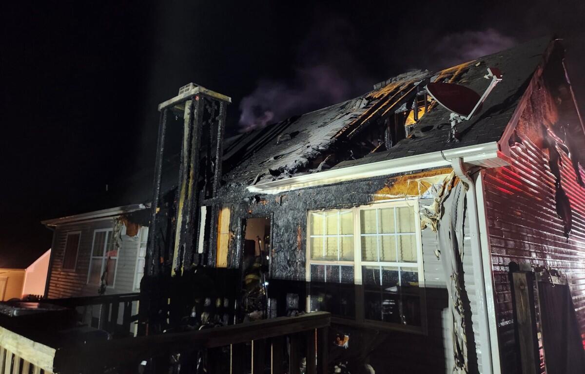 A house on Fossil Drive caught fire on Oct. 21, 2025. (Clarksville Fire Rescue, contributed)