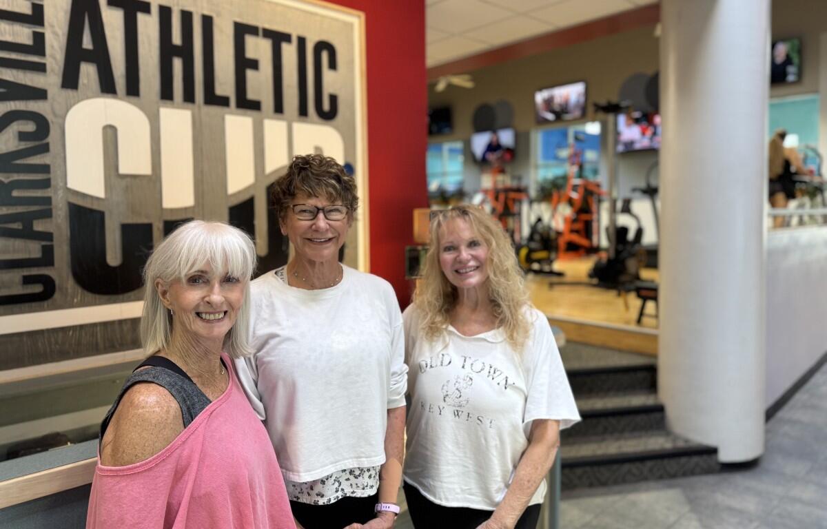 Class instructors Sherry Wilkinson, Christy Jacques and Rhonda Markham at Clarksville Athletic Club. (Contributed)