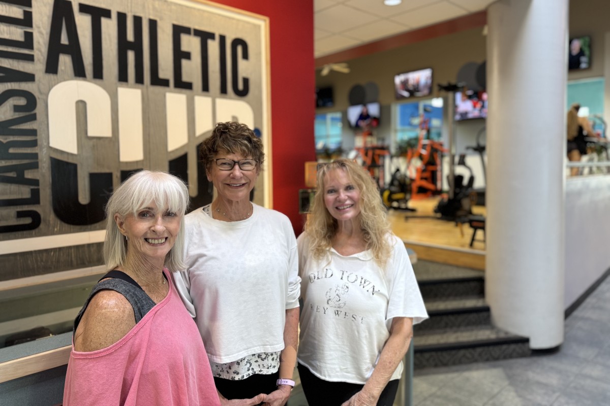 Class instructors Sherry Wilkinson, Christy Jacques and Rhonda Markham at Clarksville Athletic Club. (Contributed)