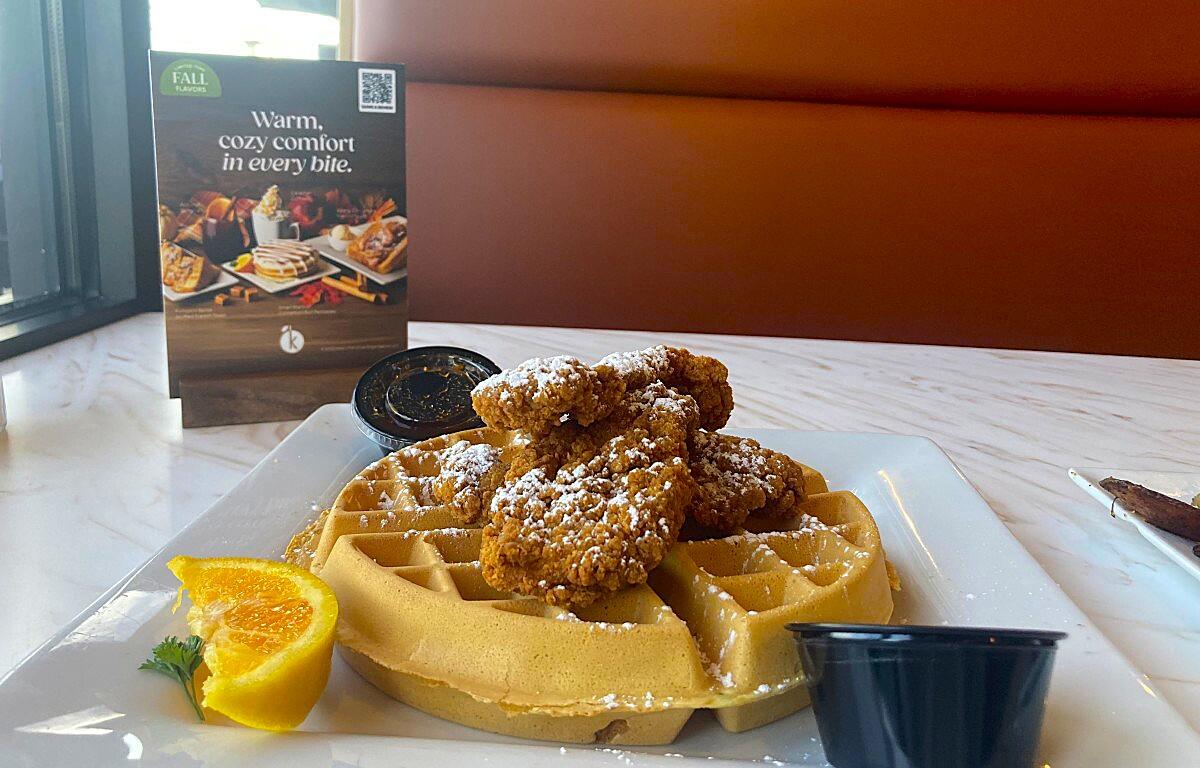 Chicken and waffles at Keke's Breakfast Cafe, located at 2276 Trenton Road Suite E in Clarksville. (Christian Brown)