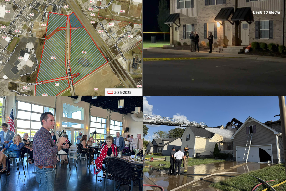 Clockwise from the top left, Freedom Farms, shooting on Ringgold, house fire, Matt Van Epps.
