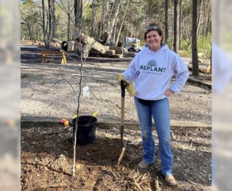 Christine Dellinger with Replant Clarksville (EDC, contributed)