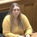 Sarah Fuson in court in Dickson on Oct. 30, 2025. (Court video, contributed)