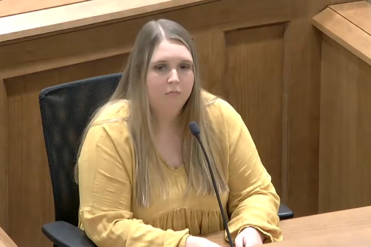 Sarah Fuson in court in Dickson on Oct. 30, 2025. (Court video, contributed)