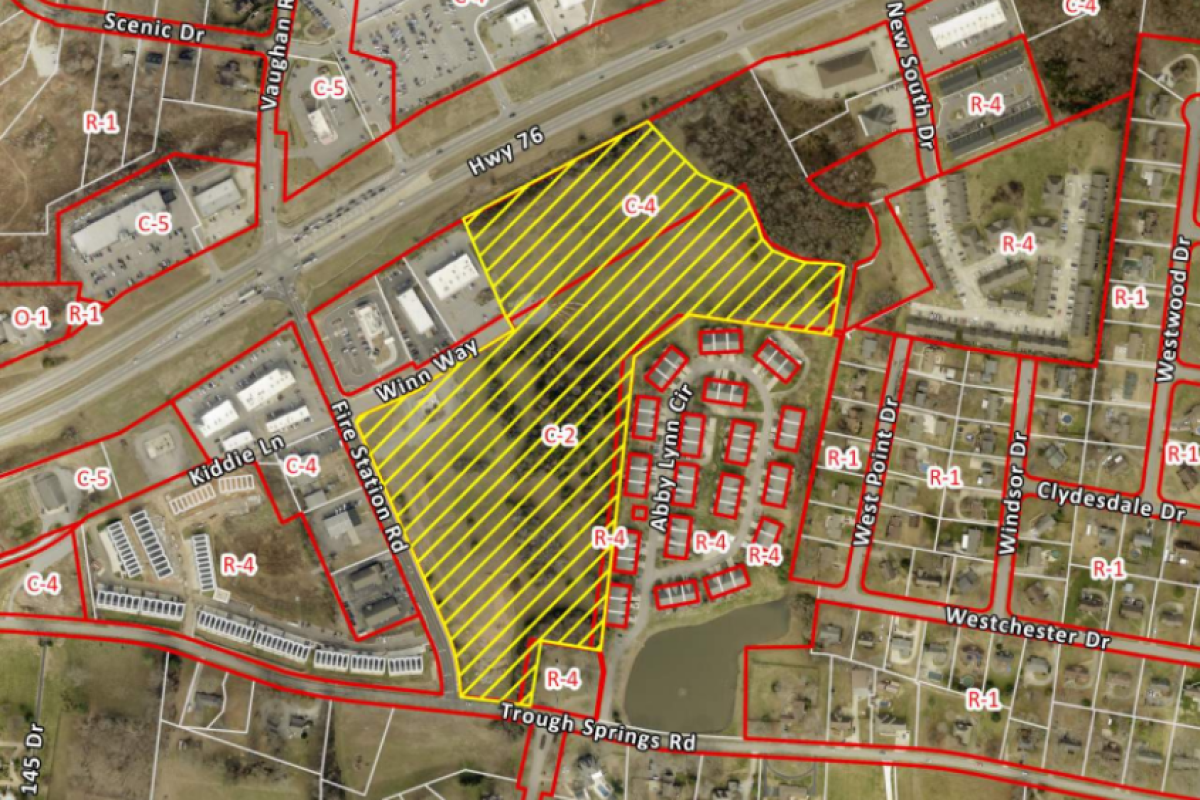 The planned Sprouts location off Highway 76/Martin Luther King Jr. Parkway, on Fire Station Road. (CMC Planning Commission, contributed)