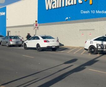 The bank inside Walmart on Madison Street was robbed on Oct. 21, 2025. (Dash 10 Media)