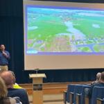 Street Department Director David Smith addressing concerned citizens at the Woodstock Neighborhood meeting on Oct. 9, 2025. (Jazmin Logan)