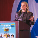 Aftyn Behn speaks at the Blue South Banquet at the Emerald Clarksville on November 14, 2025. (Wesley Irvin)