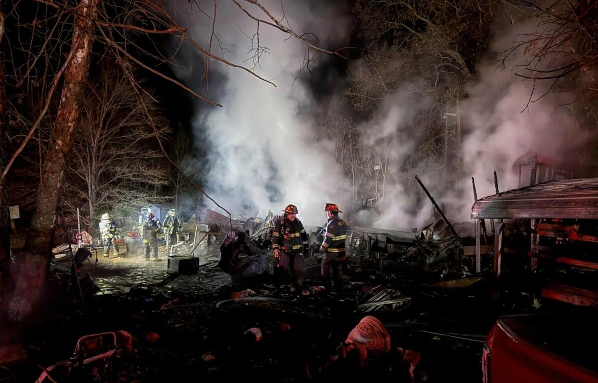 A house fire on Dailey Road in Woodlawn on Nov. 12, 2025. (Montgomery County Fire Service, contributed)