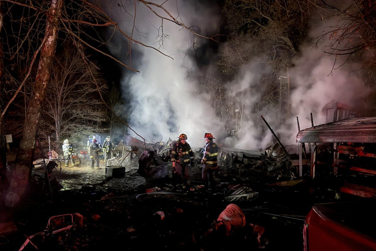 A house fire on Dailey Road in Woodlawn on Nov. 12, 2025. (Montgomery County Fire Service, contributed)