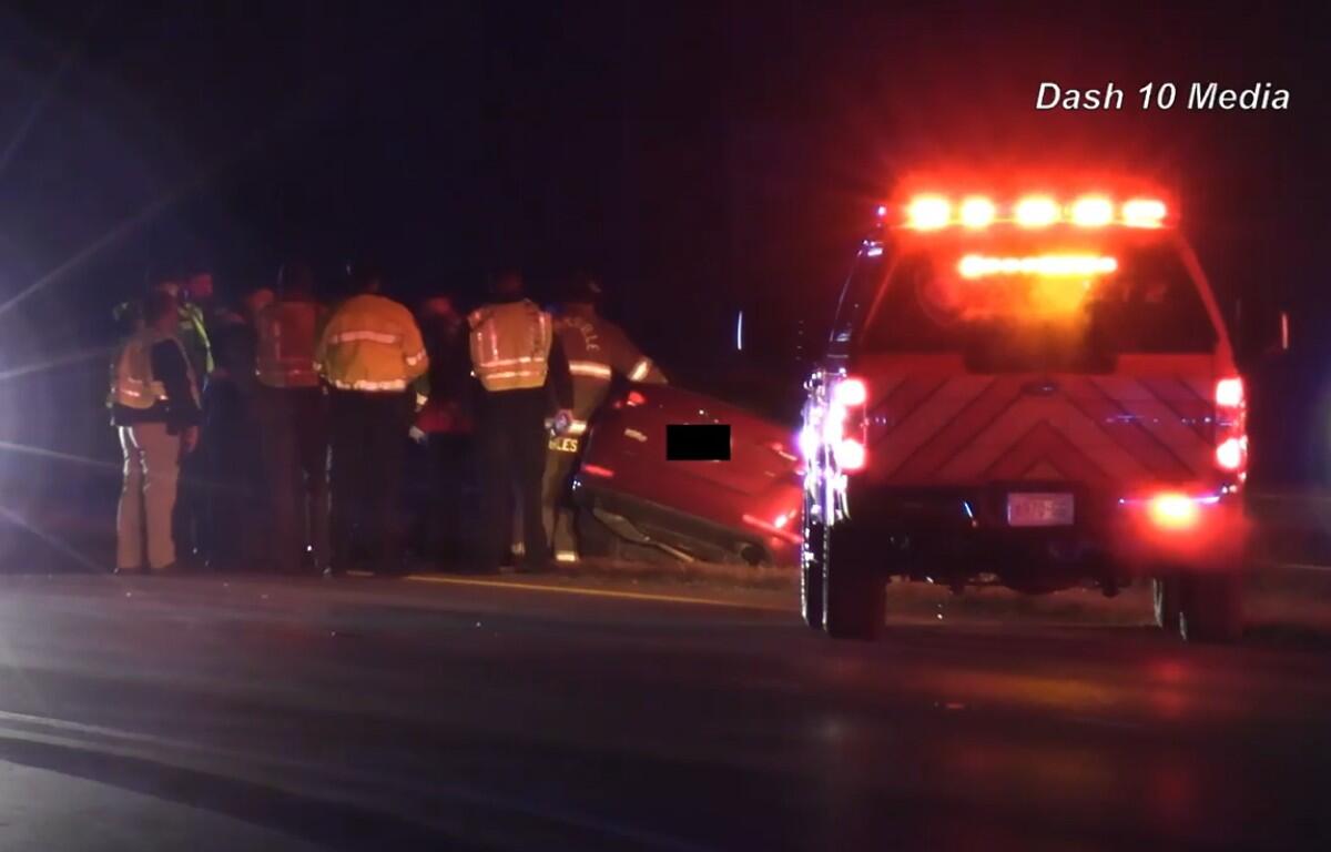 A multi-vehicle wreck on the 101st Airborne Division Parkway on Dec. 19, 2025. (Enrique Hernandez, Dash 10 Media)