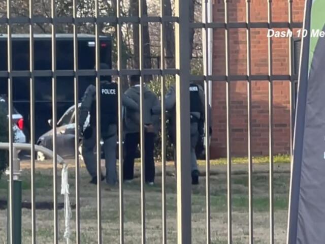 Clarksville Police respond to a barricade situation on South Lancaster Road on Dec. 3, 2025. (Dash 10 Media)