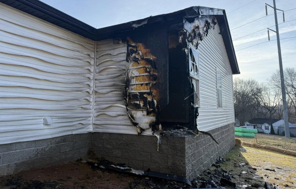 A home on Creekside Drive was heavily damaged in a fire on Dec. 31, 2025. (Clarksville Fire Rescue, contributed)