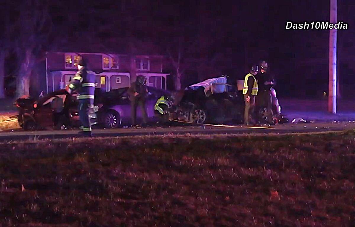 Multiple cars crashed on Dover Road on Dec. 5, 2025. (Dash 10 Media)