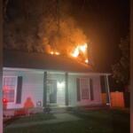 A house fire on Tobacco Road on Dec. 24, 2025. (Courtesy Amber Coeville via WKRN)