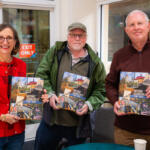 Minoa Uffelman, Tony Centonze, and Jimmy Settle at the at the Historic Clarksville book launch at the Customs House Museum & Cultural Center on December 4, 2025. (Wesley Irvin)
