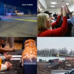 Clockwise from the top left, Thanksgiving day shooting, Van Epps victory, Freedom Elementary and UT signing.