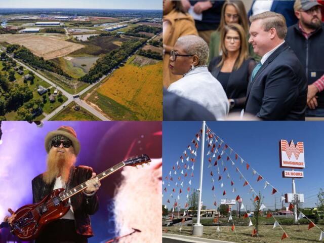 Clockwise from the top left, T.RAD site, Michael Lankford, Whataburger and ZZ Top.