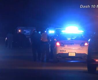 A USPS Postal worker was hit by a car on Virginia Terrace on Dec. 6, 2025. (Enrique Hernandez, Dash 10 Media)
