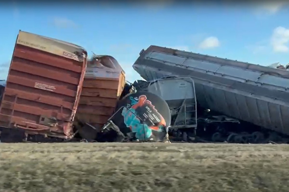 Train derailment in Trenton, Kentucky, on Dec. 30, 2025. (Contributed by Lt. Patrick Turner)