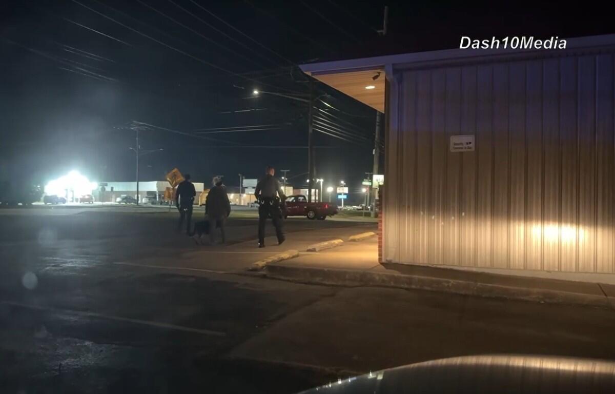 Police search the area near Park Lane following a shooting on Dec. 11, 2025. (Enrique Hernandez, Dash 10 Media)