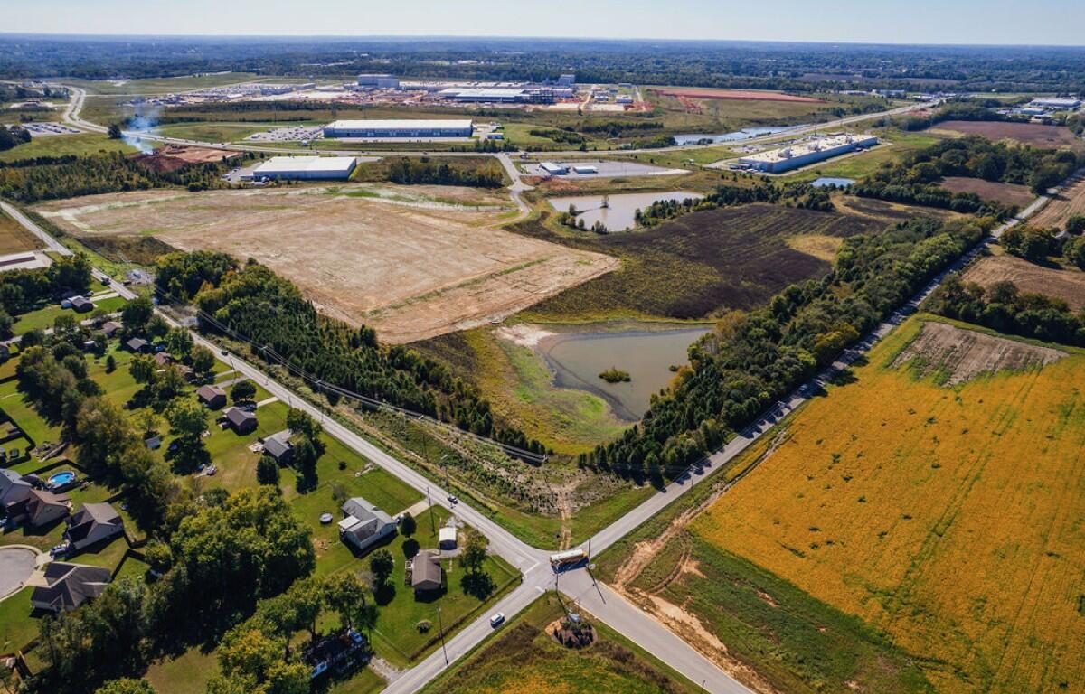The T.RAD site, shown pad-ready at the left, at the Corporate Business Park. (CMC IDB, contributed)