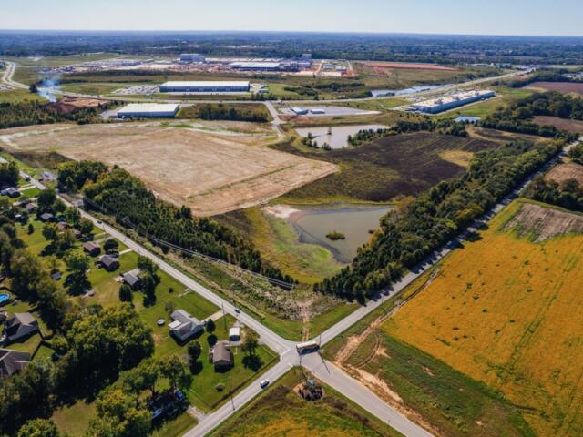 The T.RAD site, shown pad-ready at the left, at the Corporate Business Park. (CMC IDB, contributed)