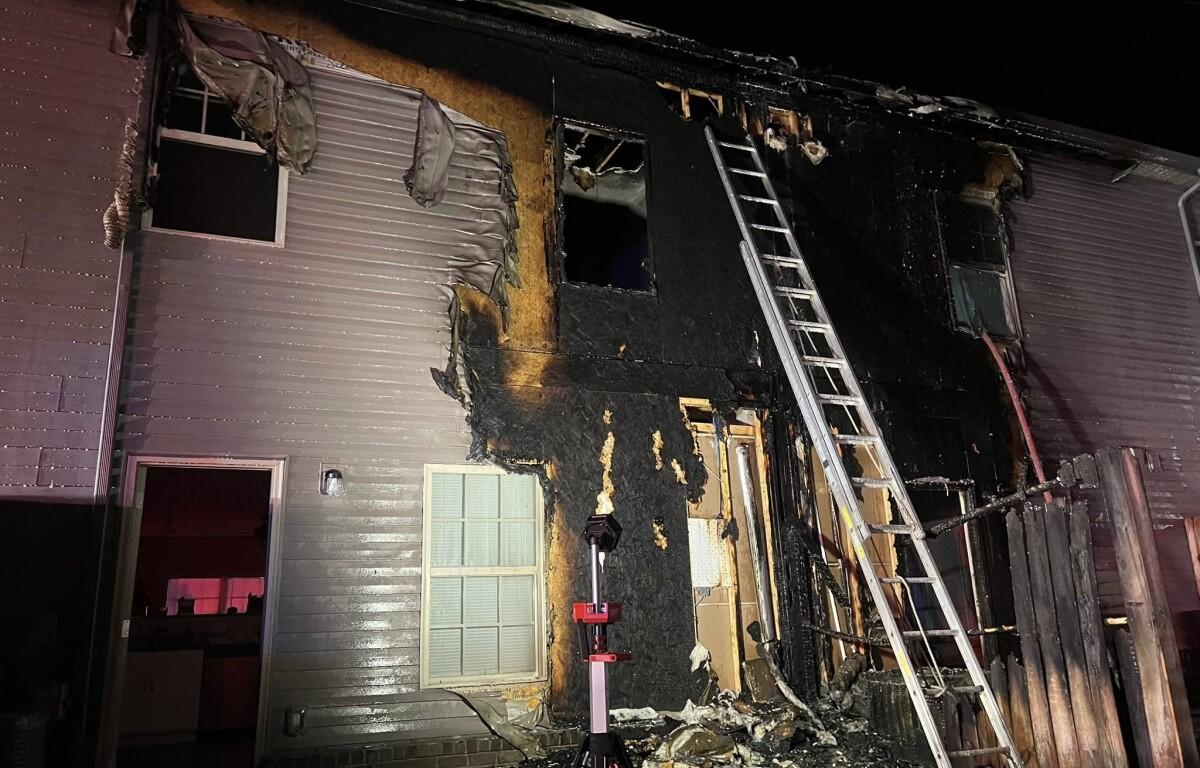 An apartment complex on Union Hall Road caught fire on Dec. 21, 2025. (Clarksville Fire Rescue, contributed)