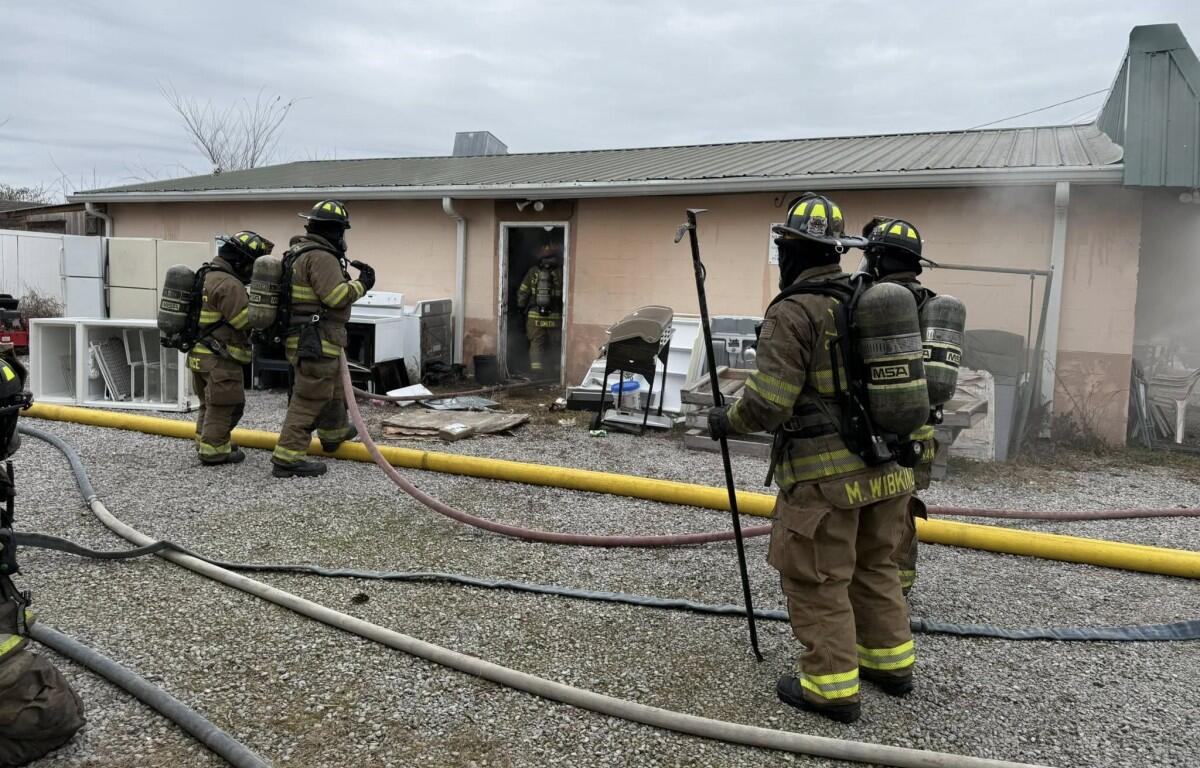 Vendor's Mall on Fort Campbell Boulevard had a fire on Dec. 16, 2025. (Clarksville Fire Rescue, contributed)
