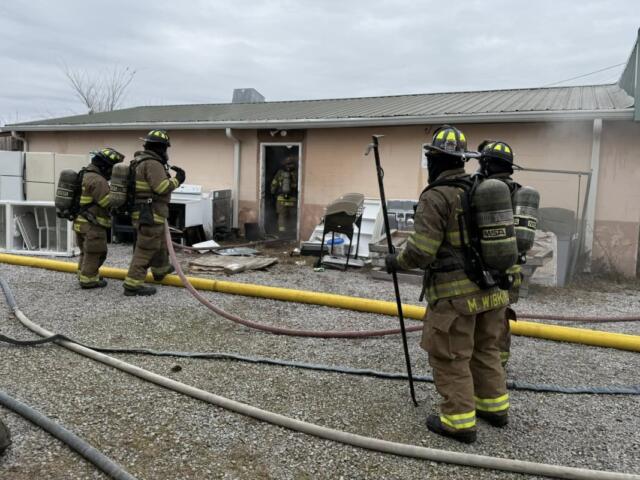 Vendor's Mall on Fort Campbell Boulevard had a fire on Dec. 16, 2025. (Clarksville Fire Rescue, contributed)
