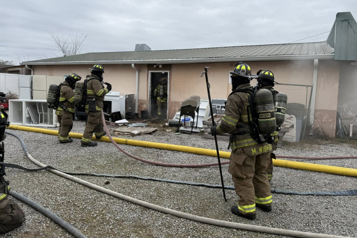 Vendor's Mall on Fort Campbell Boulevard had a fire on Dec. 16, 2025. (Clarksville Fire Rescue, contributed)
