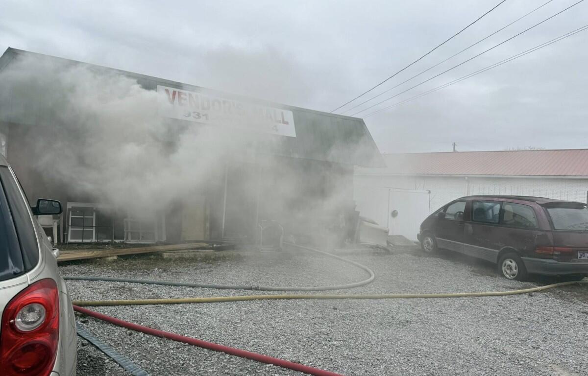 Vendor's Mall on Fort Campbell Boulevard had a fire on Dec. 16, 2025. (Clarksville Fire Rescue, contributed)