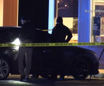 Two people were shot in the Chipotle parking lot on Fort Campbell Boulevard on Dec. 15, 2025. (Enrique Hernandez, Dash 10 Media)