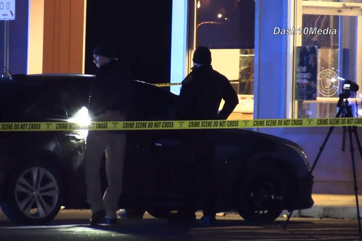 Two people were shot in the Chipotle parking lot on Fort Campbell Boulevard on Dec. 15, 2025. (Enrique Hernandez, Dash 10 Media)