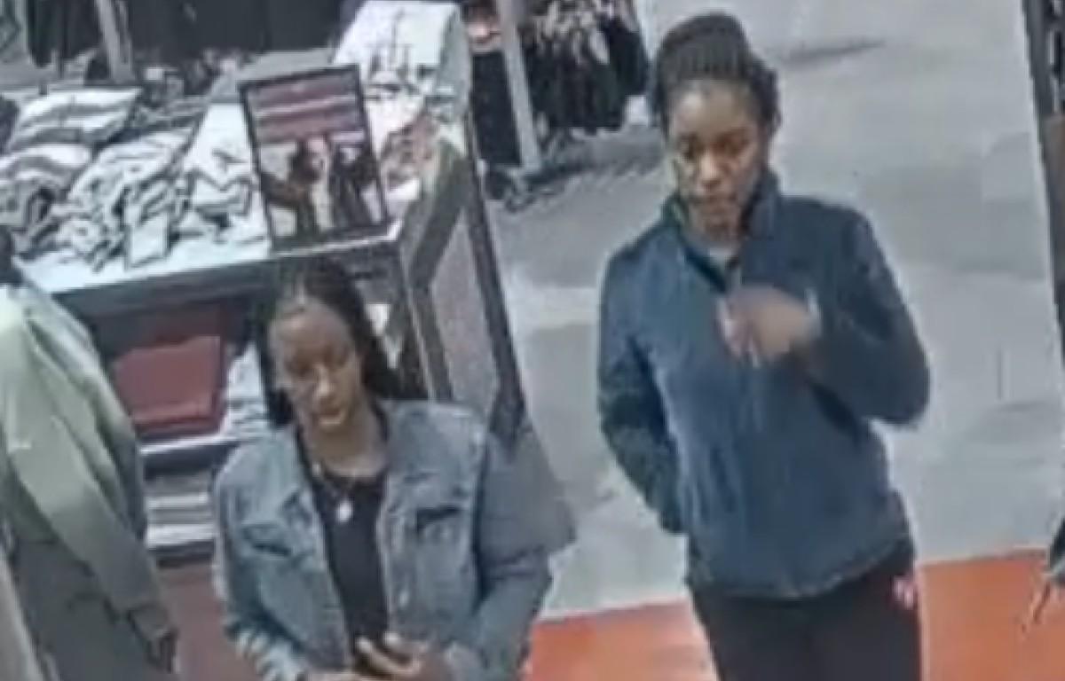 Surveillance video at Dick's Sporting Goods which captured images of the two unidentified females. (CPD Contributed)