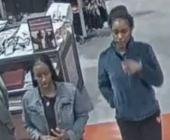 Surveillance video at Dick's Sporting Goods which captured images of the two unidentified females. (CPD Contributed)
