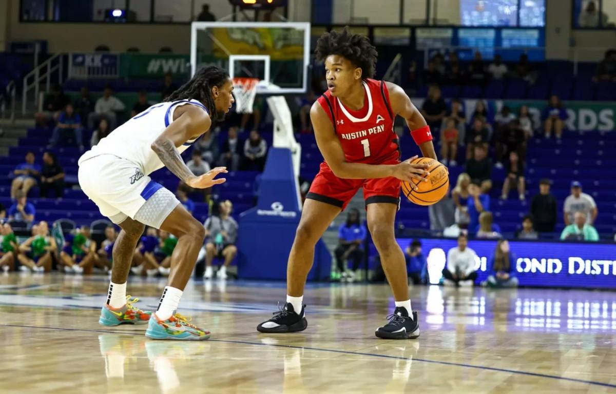 Austin Peay’s basketball team plays Florida Gulf Coast on Jan. 8, 2026, at Alico Arena in Fort Myers, Florida. (Alex Allard, APSU Athletics, contributed)