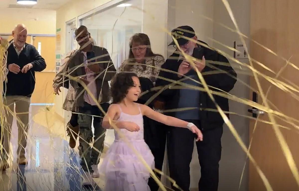 Greenleigh Gafford celebrates the end of two years of cancer treatments on Dec. 18, 2025. (Brooke Katz, Blood Assurance, contributed)