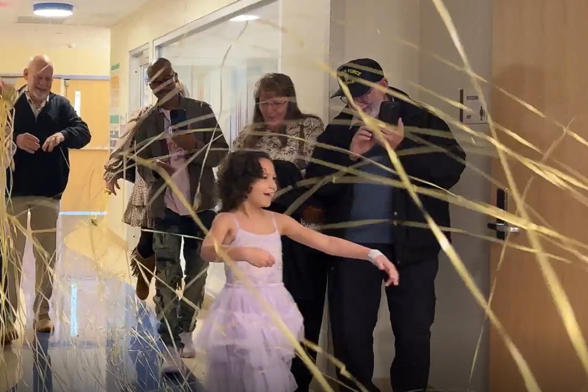 Greenleigh Gafford celebrates the end of two years of cancer treatments on Dec. 18, 2025. (Brooke Katz, Blood Assurance, contributed)