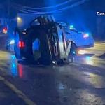 An SUV rolled over on Boot Hill on Jan. 10, 2026. (Ross St. Louis, Dash 10 Media)