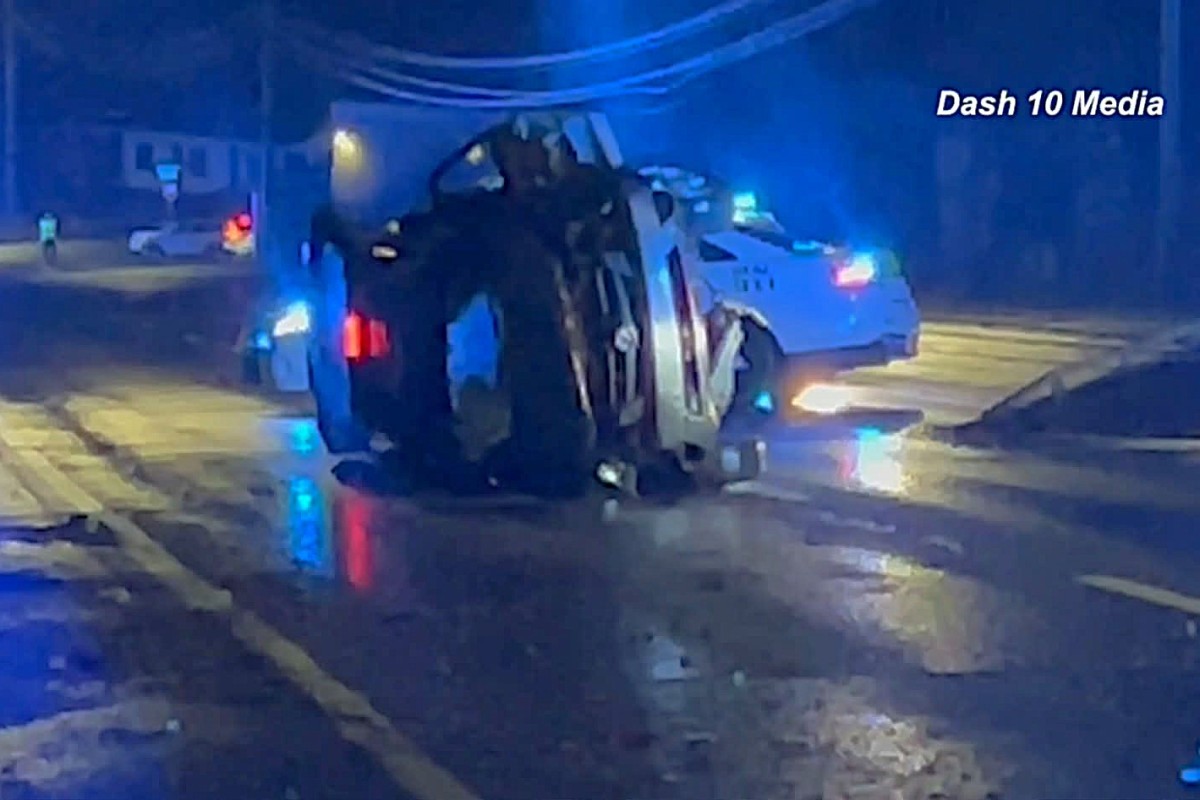 An SUV rolled over on Boot Hill on Jan. 10, 2026. (Ross St. Louis, Dash 10 Media)