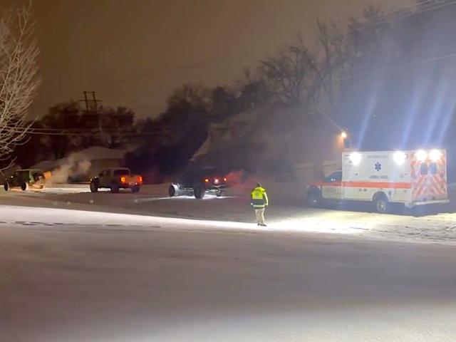 Three Jeep drivers with the all-volunteer Clarksville Jeep Crew tow a Montgomery County Emergency Medical Services ambulance up a hill on Springlot Road off of Warfield Boulevard during the ice storm on Jan. 25, 2026. (Lynn Yonts, Clarksville Jeep Crew, contributed)