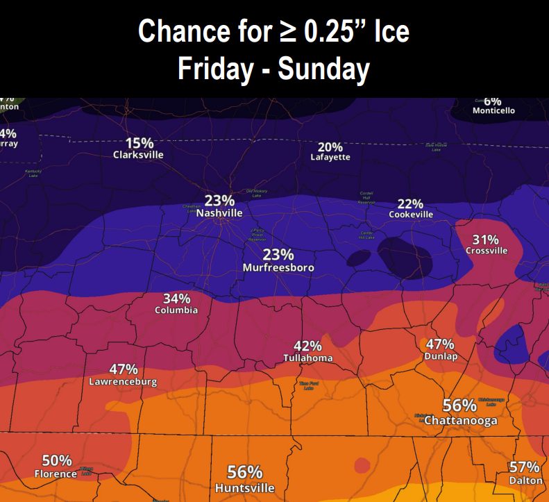 The snow forecast as of Jan. 21, 2026. (National Weather Service, contributed)