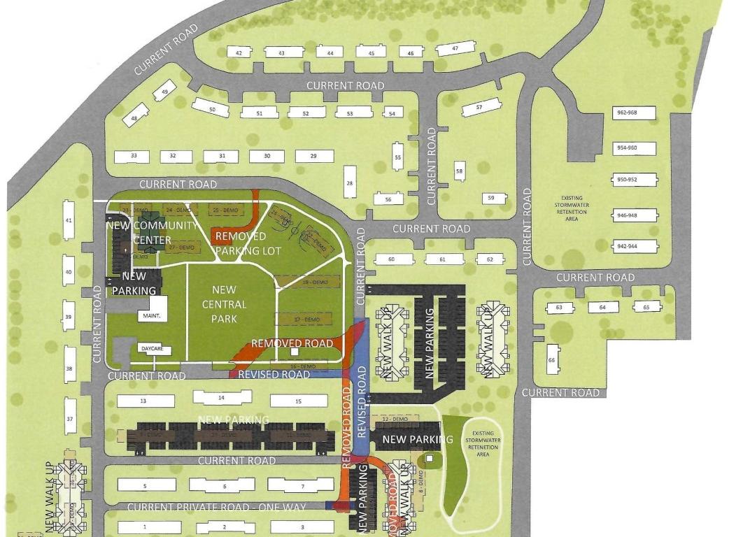 Lincoln Homes redevelopment site plan as of January 2026. (Clarksville Housing Authority, contributed)
