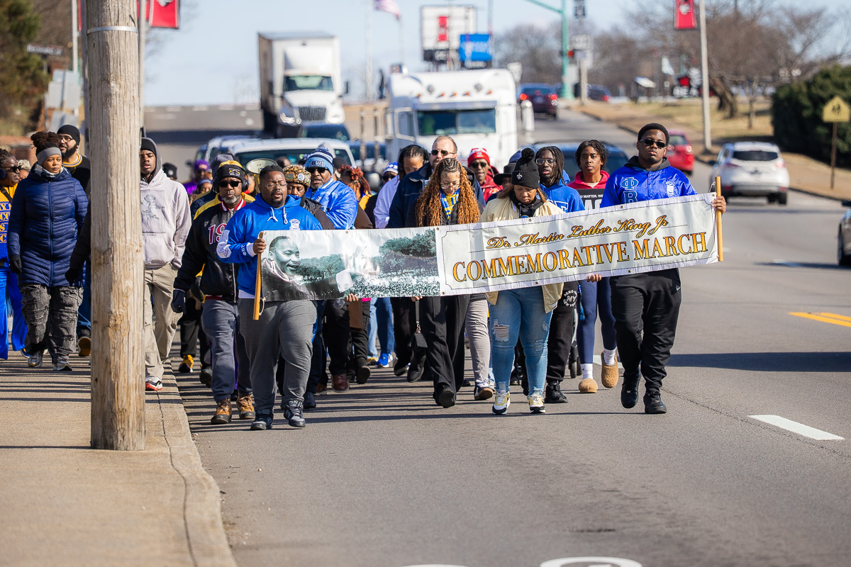 MLK Day March on College Street on January 19, 2026. (Wesley Irvin)